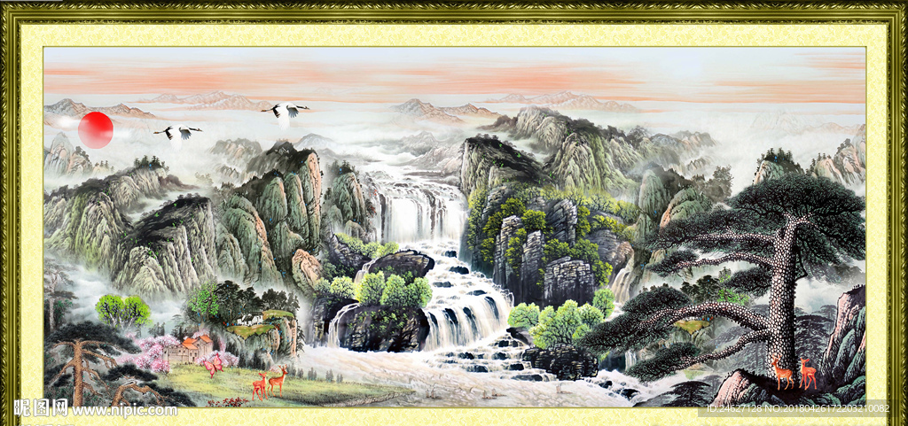 国画山水图