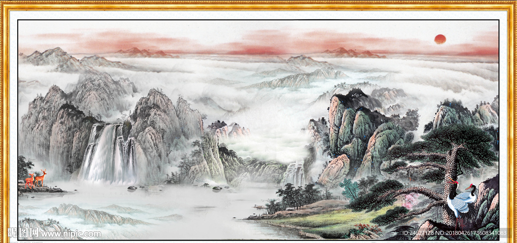 古国画山水