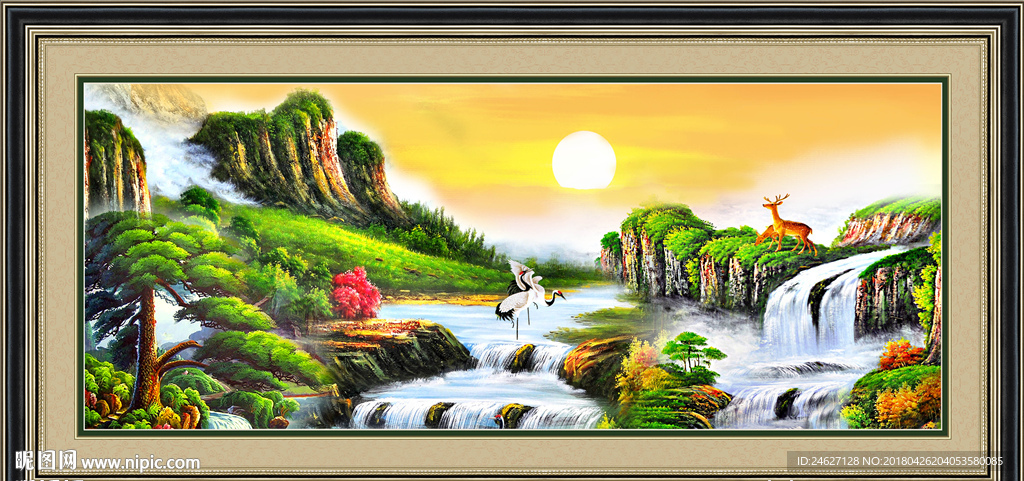 山水风景画图
