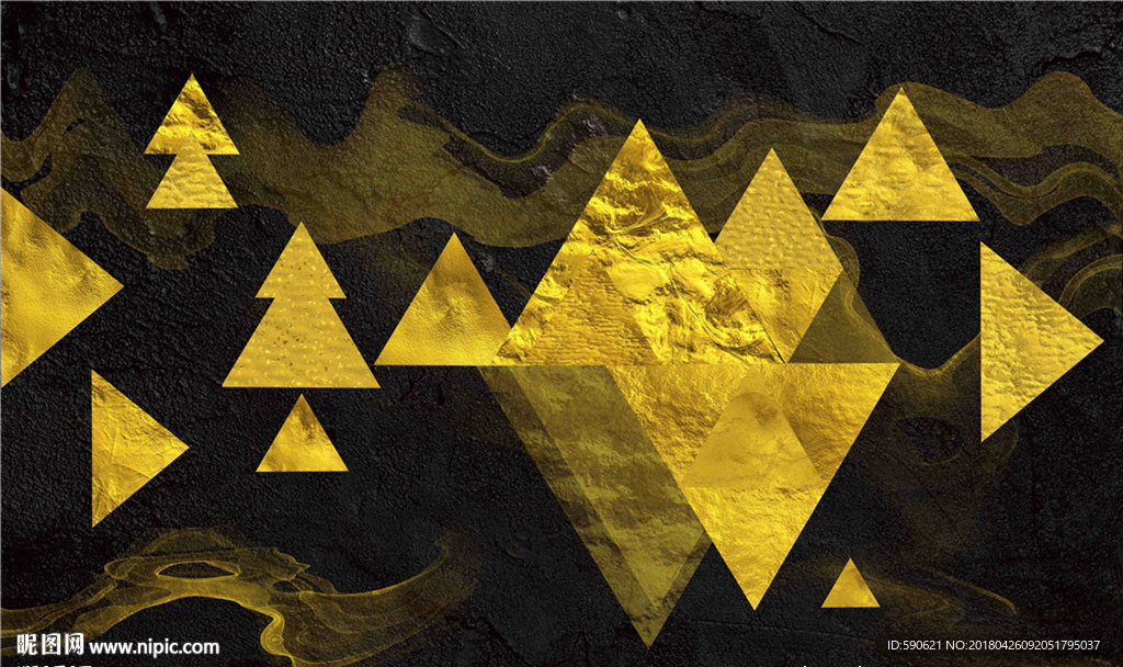 金色时尚背景墙