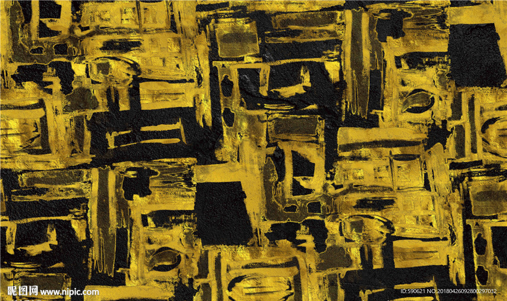 金色抽象背景墙