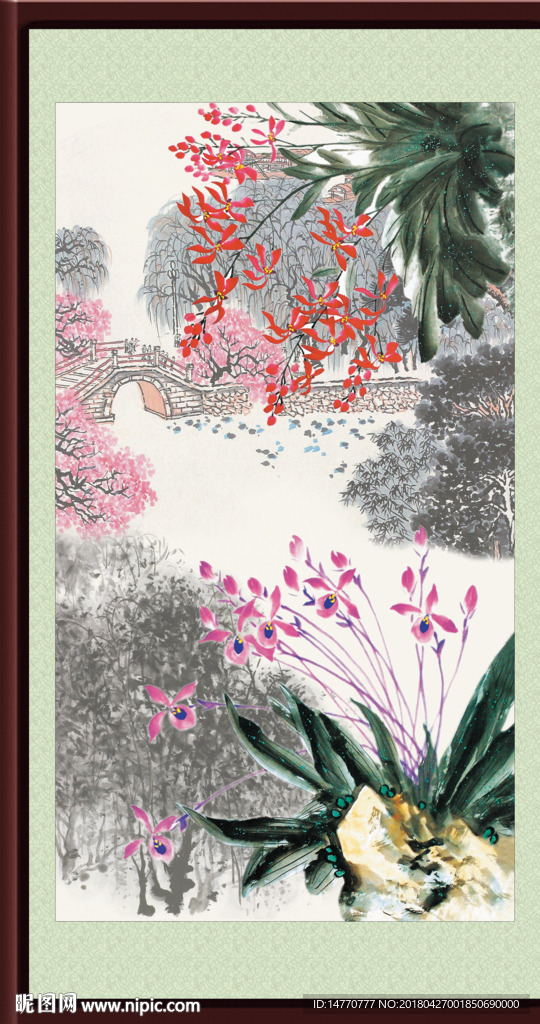 国画兰花图
