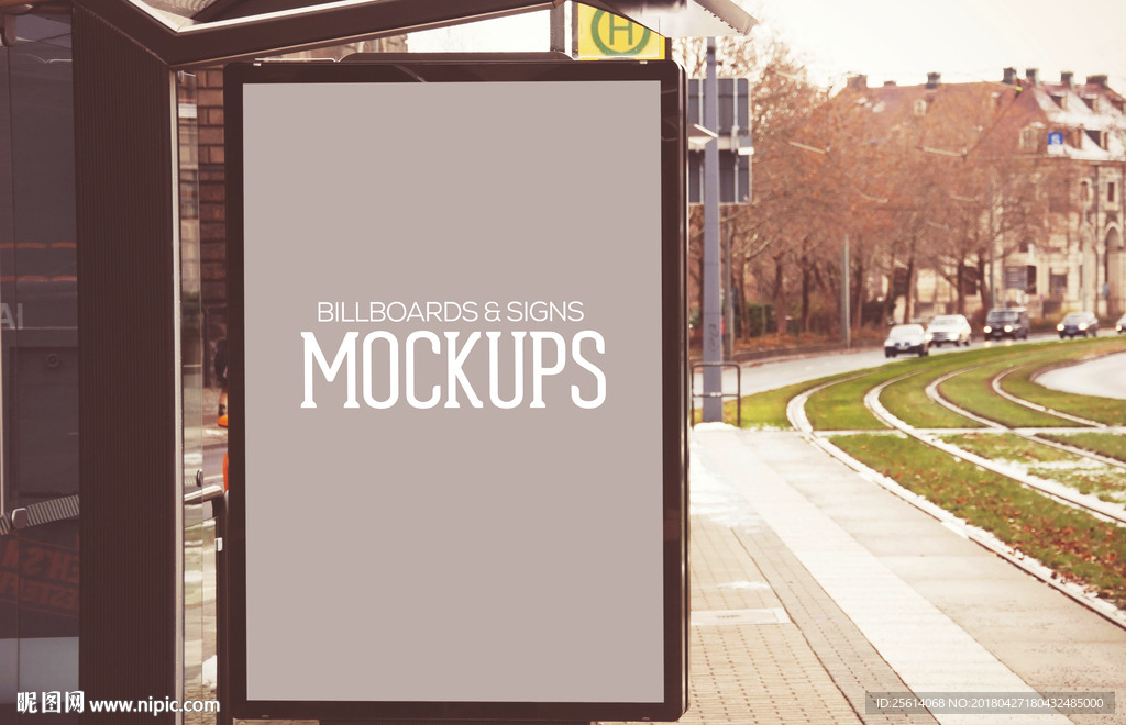 户外广告牌样机