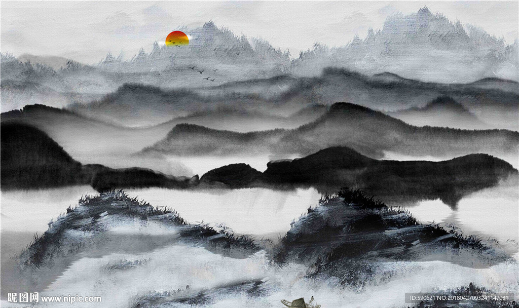 国画背景墙