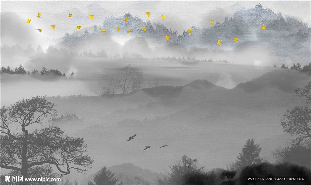 国画背景墙
