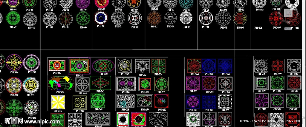 200个cad瓷砖水刀拼花