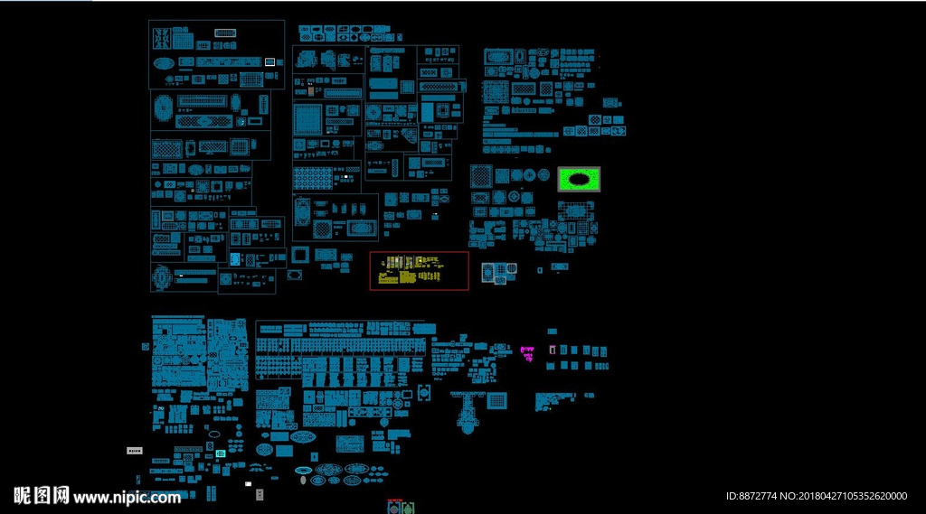 全套瓷砖水刀拼花cad源文件