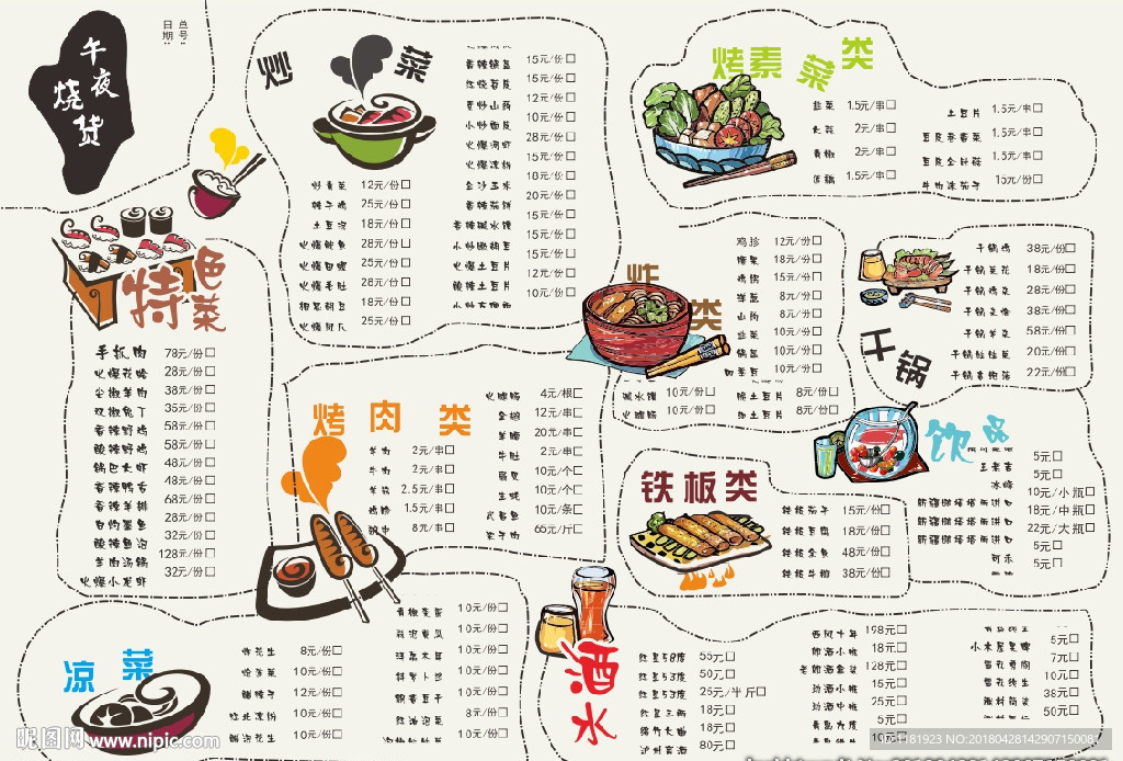 烧烤点单