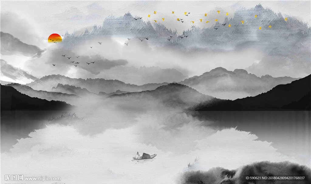 国画背景墙