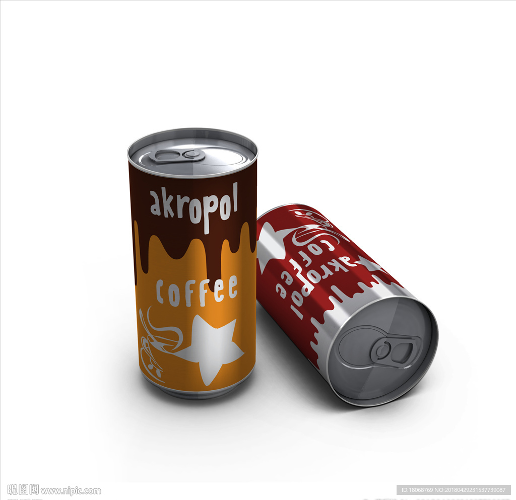 易拉罐包装盒样机展示模板