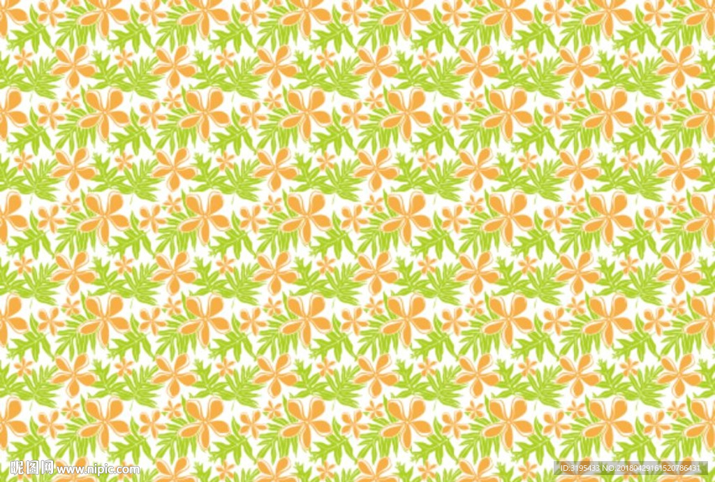 花 和叶子壁纸图案 硅藻泥图案