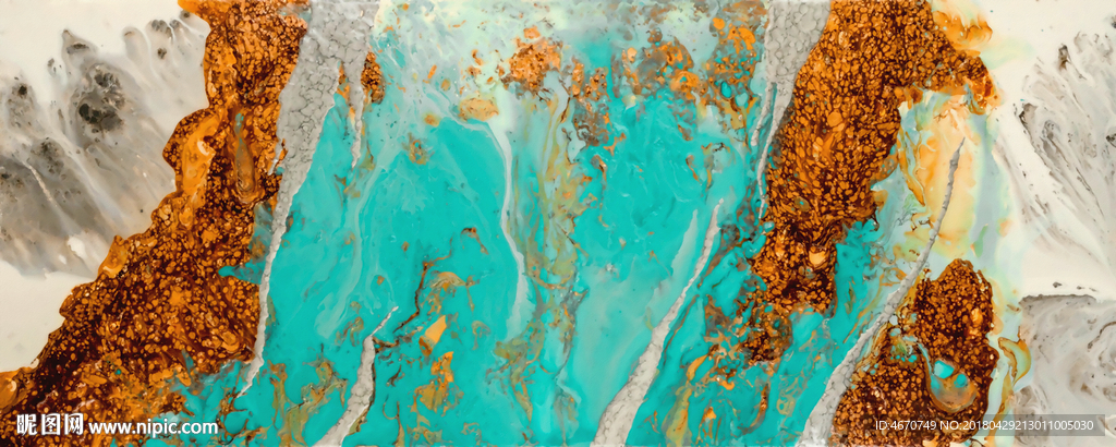 北欧手绘油画抽象大理石纹装饰画