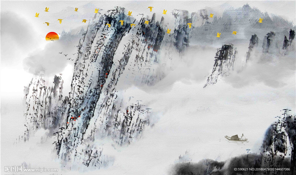 国画背景墙