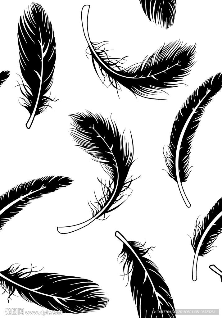 羽毛 压花底纹 印花底纹 壁纸