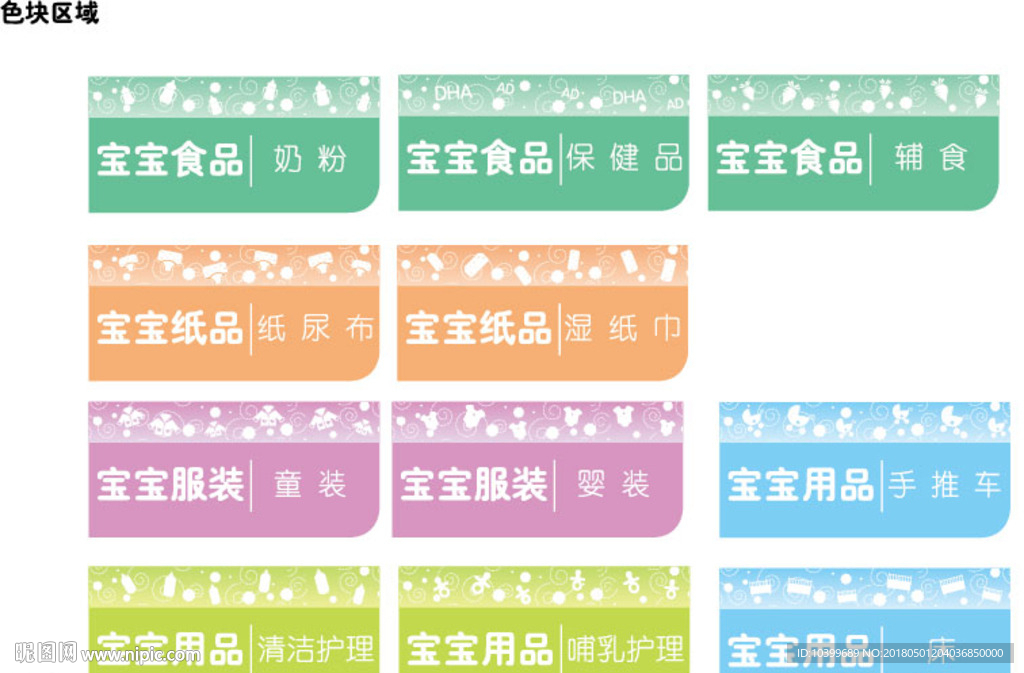 宝宝区域色块分区域-转曲