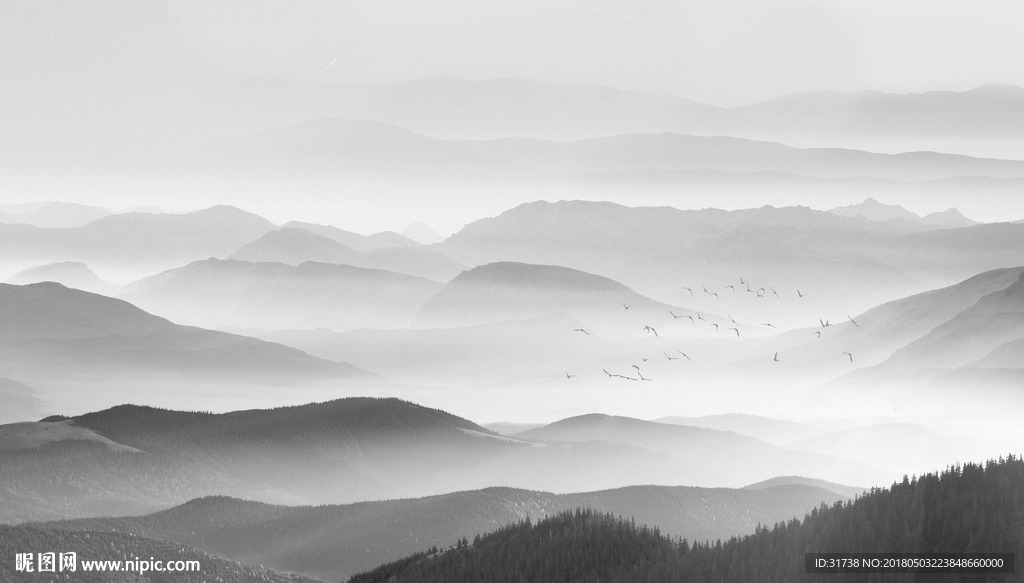 水墨山水画