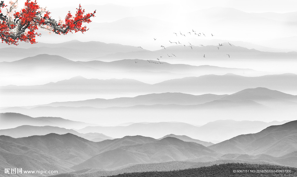 水墨山水画