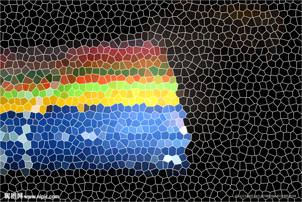 彩色马克笔（玻璃格子效果）