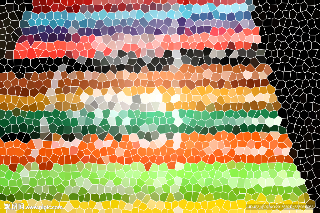 彩色马克笔（玻璃格子效果）