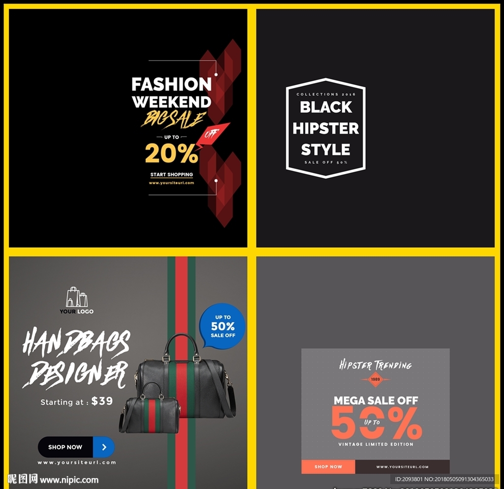 欧美外国英文排版艺术字创意主图