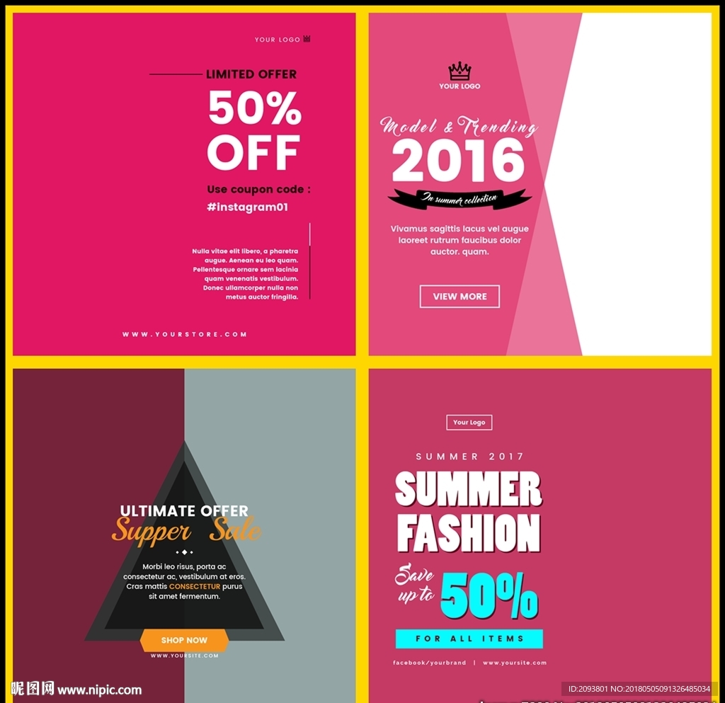 欧美外国英文排版艺术字创意主图