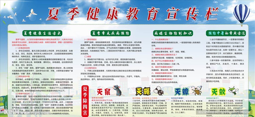 夏季健康教育宣传栏