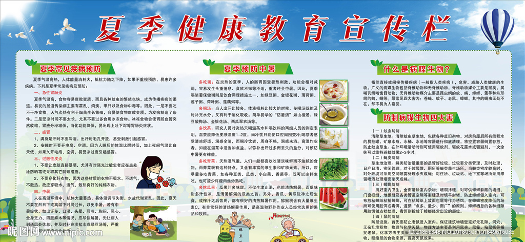 夏季健康教育宣传栏