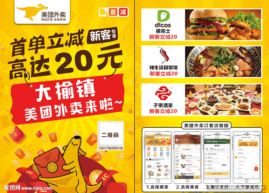 美团外卖新用户宣传DM单