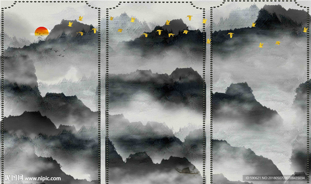 国画背景墙