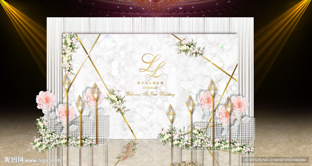 大理石白色婚礼