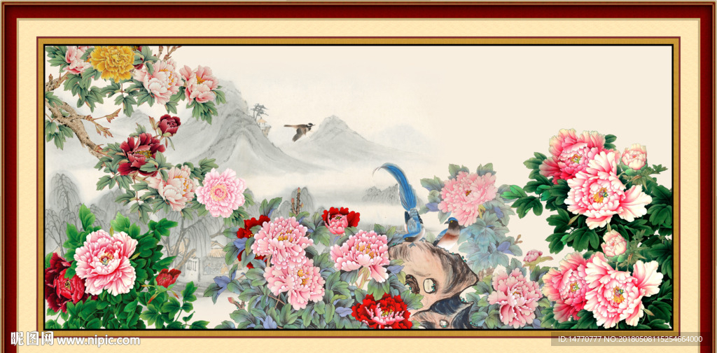 国画牡丹