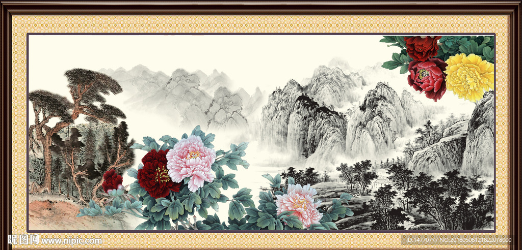 国画牡丹