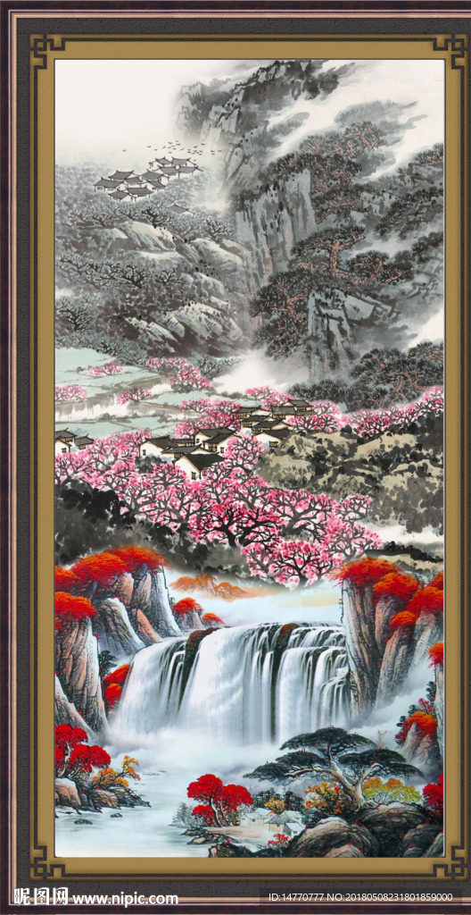 竖幅国画