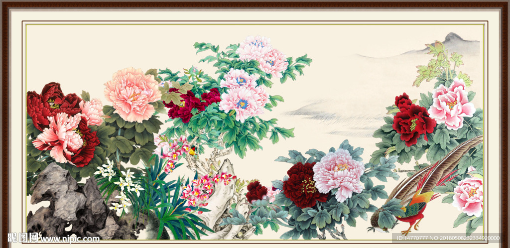 国画牡丹
