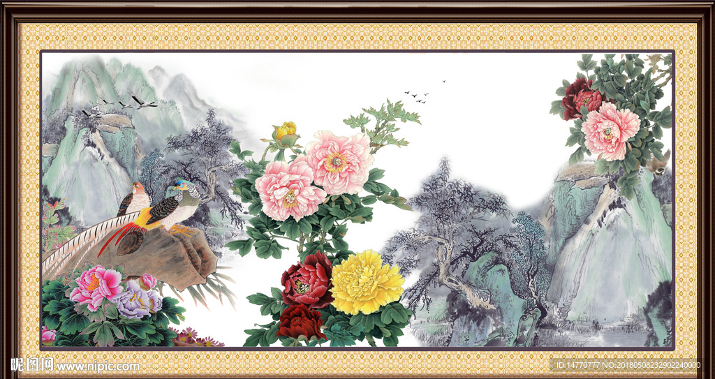 国画牡丹