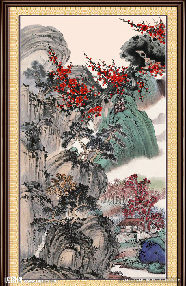 国画山水 梅花