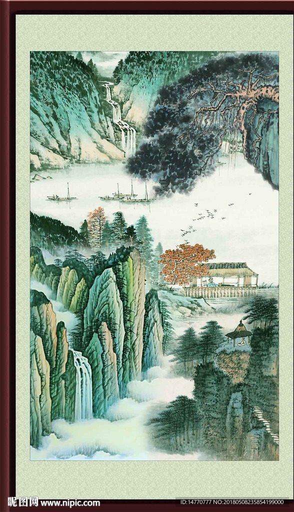 竖幅国画
