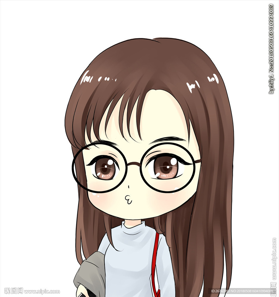 圆眼镜原创卡通Q版