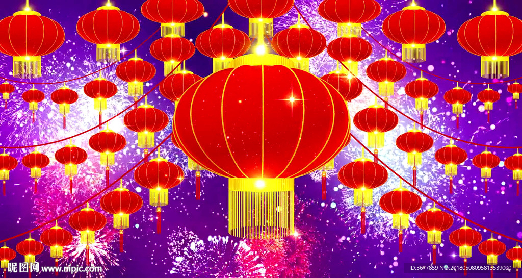 喜庆春节晚会歌舞背景