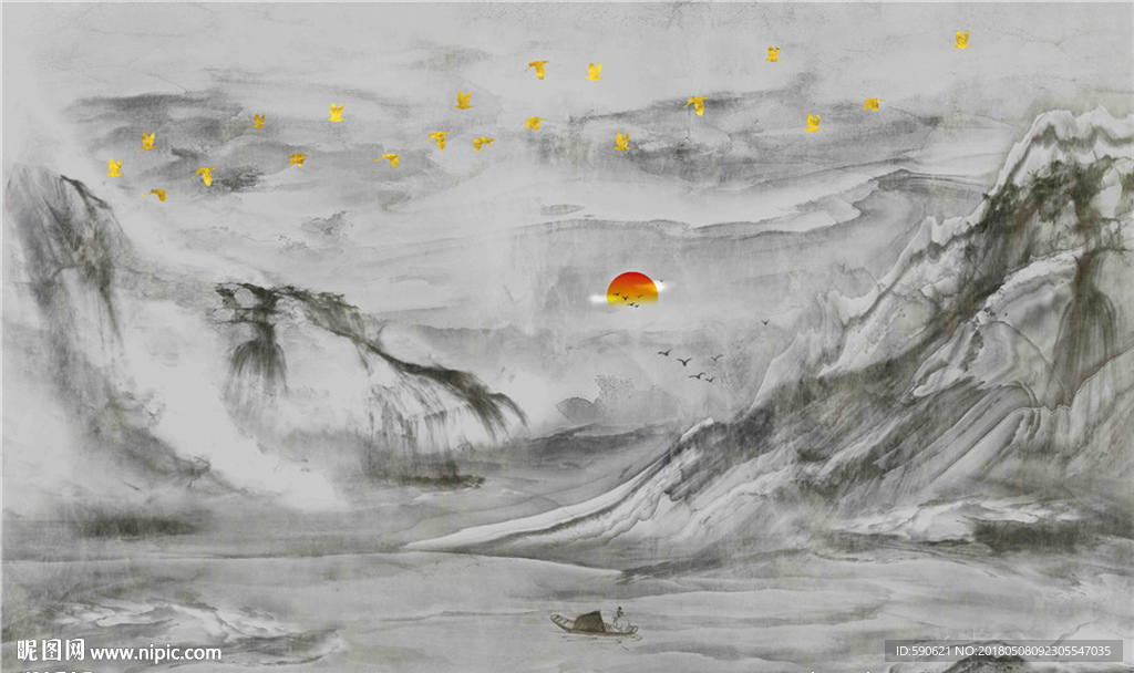 国画背景墙