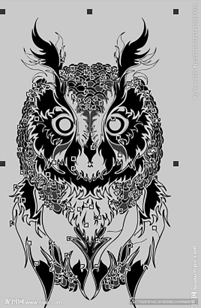 猫头鹰矢量图