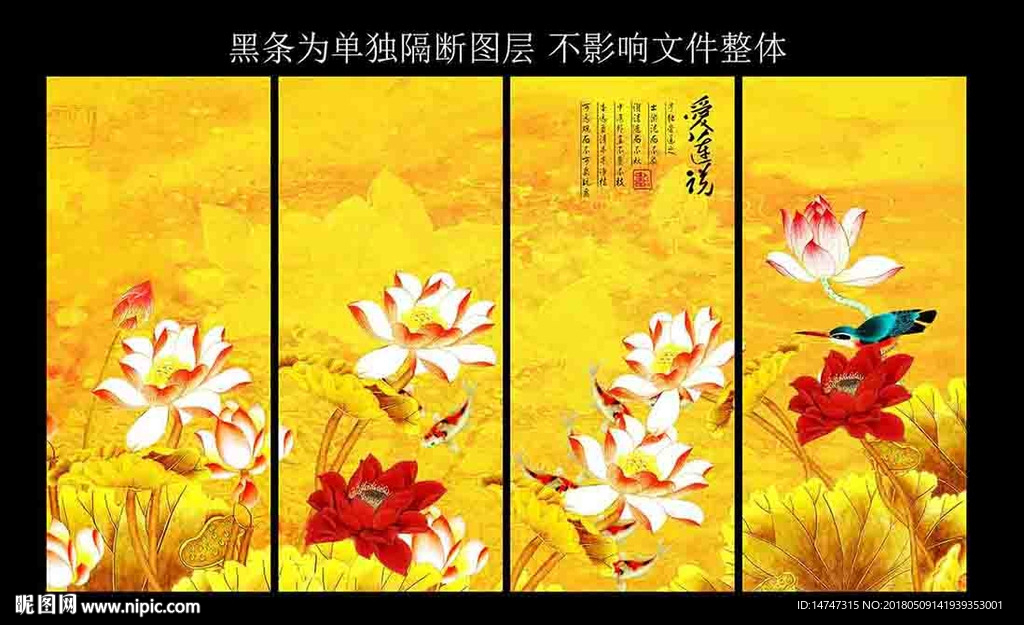国画荷花