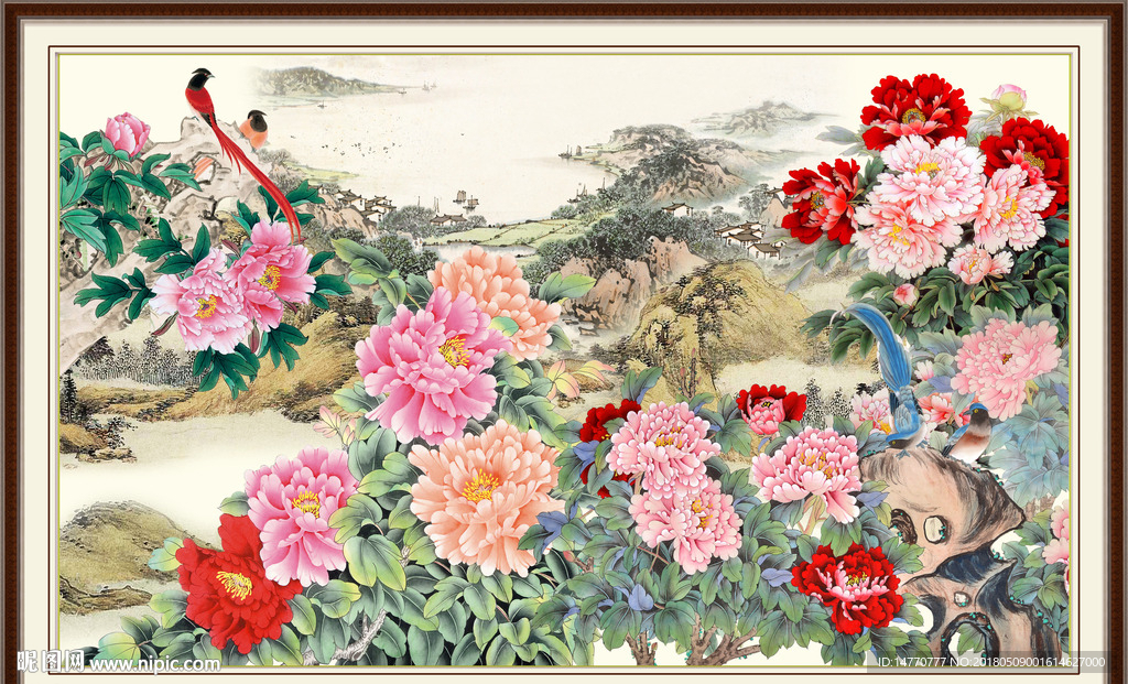国画牡丹