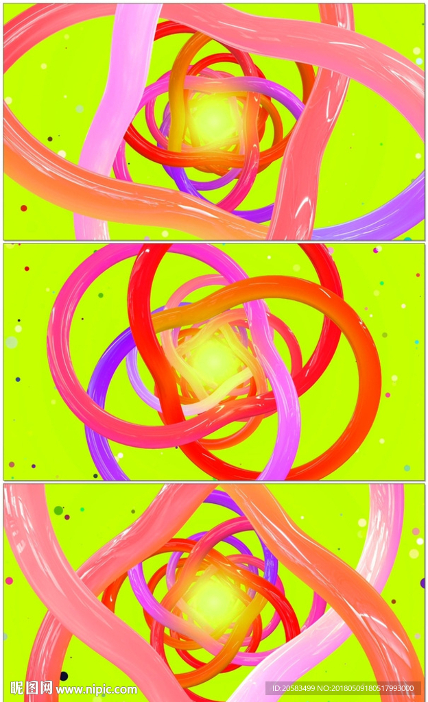 卡通花纹管道穿梭