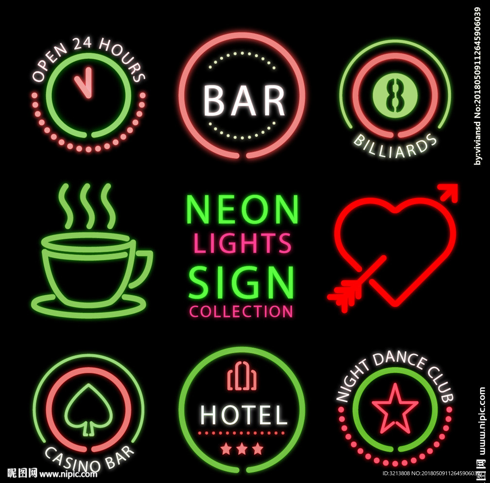 霓虹灯 LED 造型 酒吧