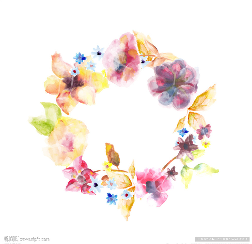 水墨花
