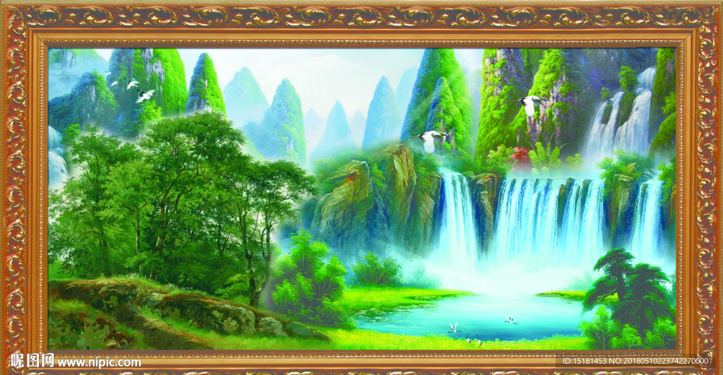 油画山水