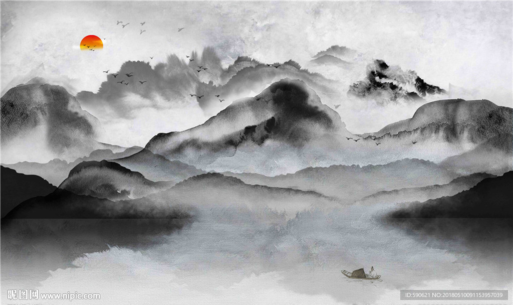 国画背景墙