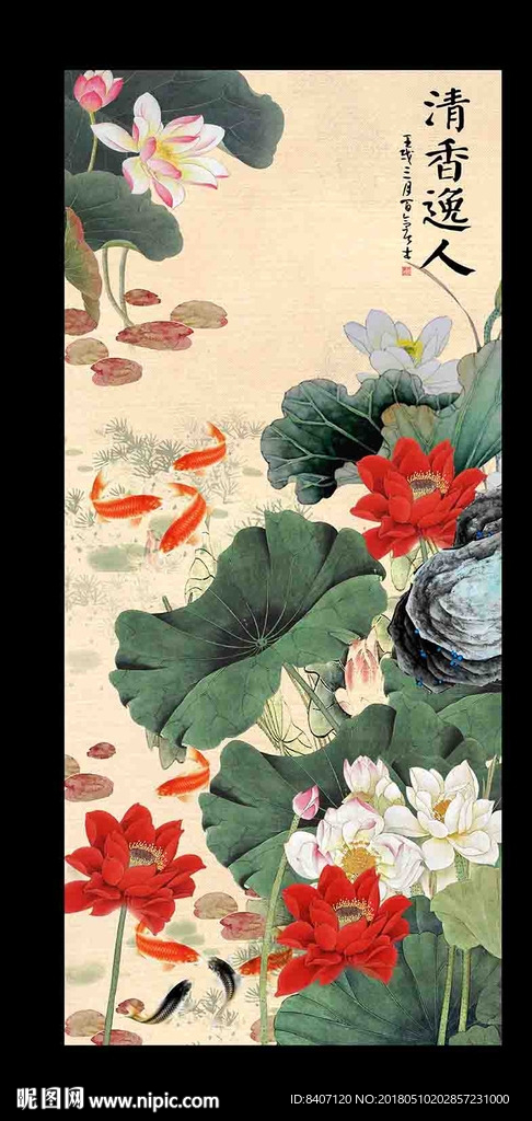 玄关 荷花
