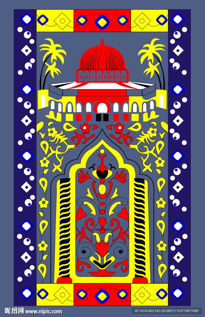 古典宫廷风格欧式花边花纹地毯图